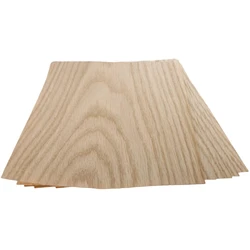 American Red Oak Veneer Chips x 24PCS, Thickness 0.4mm Approx, Suitable for Model Making and Crafts, Untreated Wood Sheets.