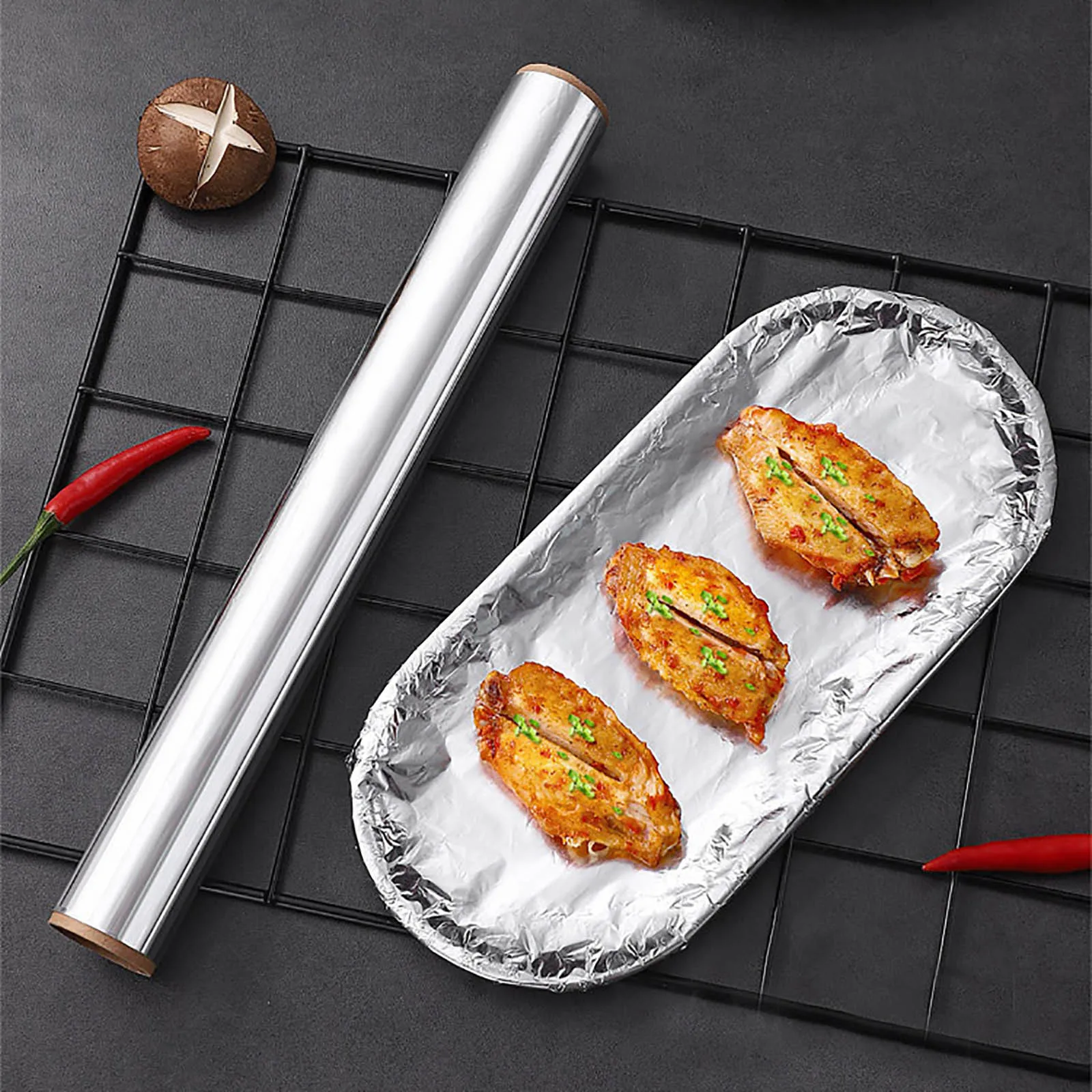 Thick Aluminum Foil Rolls for Baking, Heavy Duty, Food Safe, BBQ Wrap, Barbecue, Fried Chicken, Tinfoil Paper, Kitchen Tools