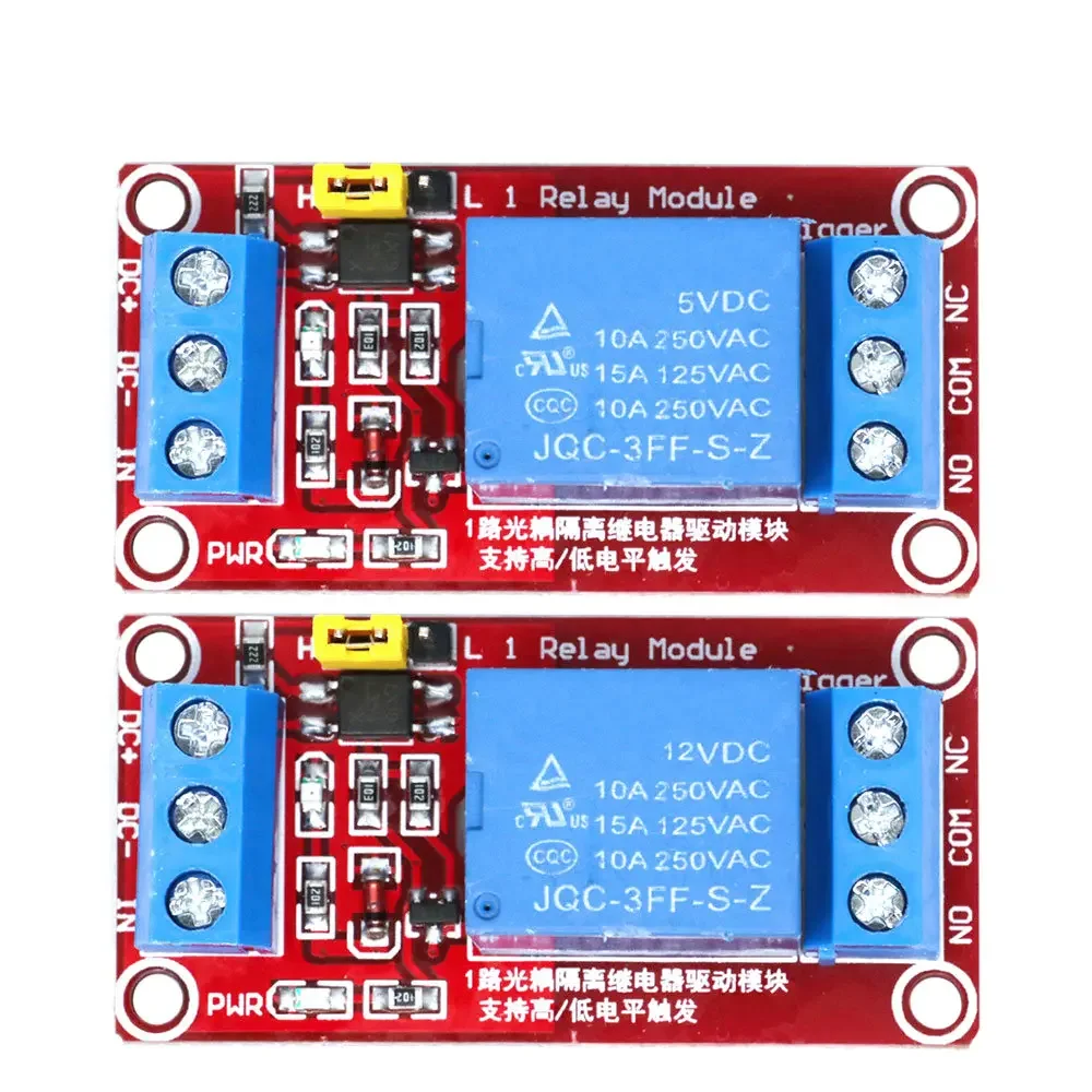 1 Channel 5V 12V Relay Module Board Shield for Arduino with Optocoupler Support High and Low Level Trigger