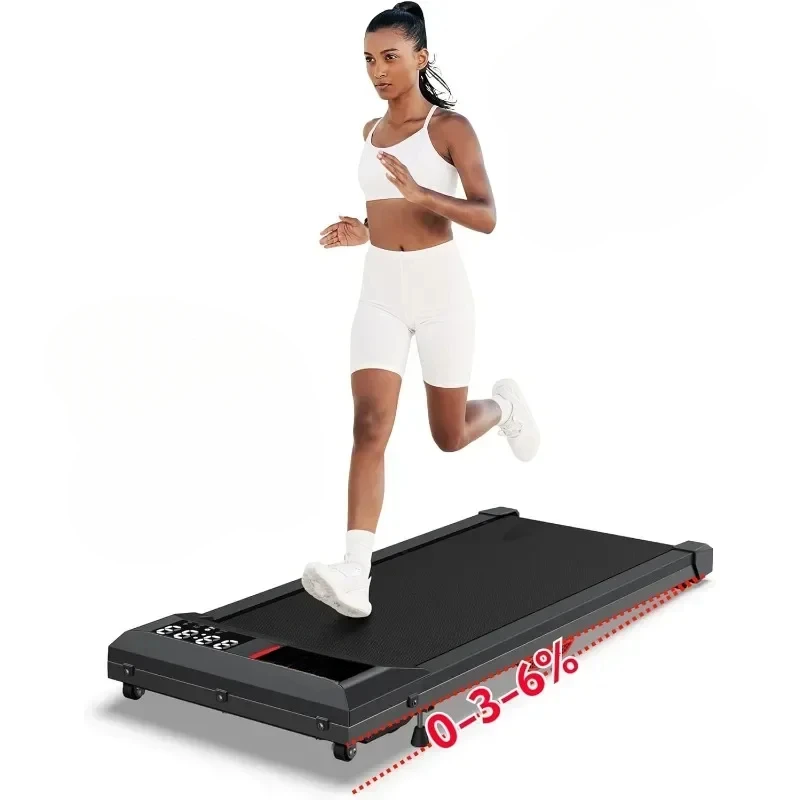 

Incline 2 in 1 Under Desk Walking Pad Treadmills for Apartment Office Home 300 Lbs Capacity Voice Controlled 40 DB Quiet