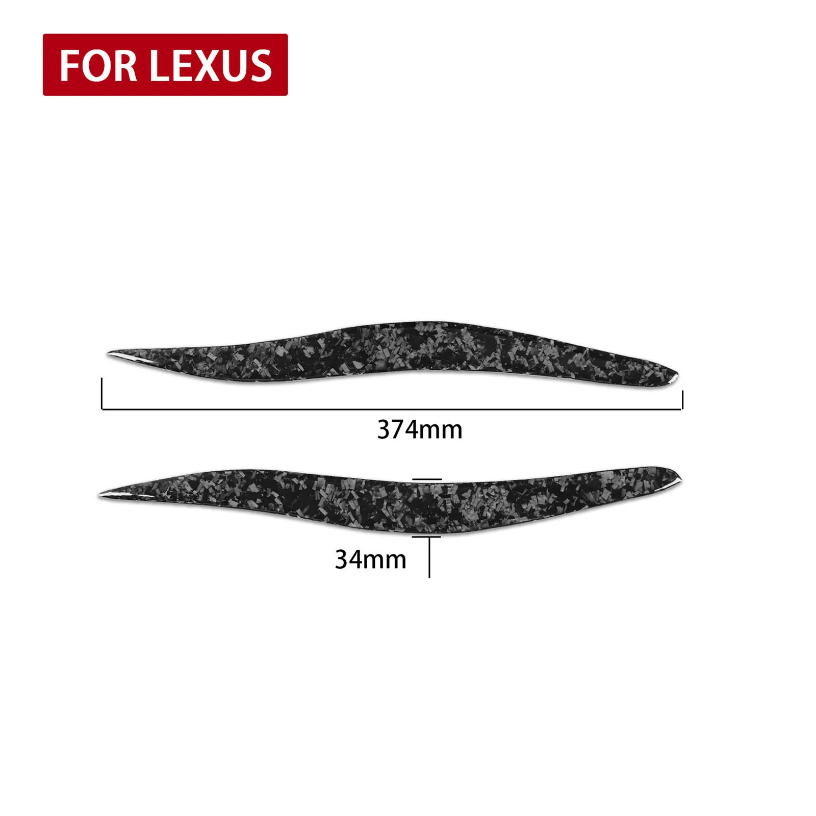 Picture 7: Forged Carbon Headlight Eyelid Cover Eyebrow Trim For Lexus IS250 IS300 2006-2012