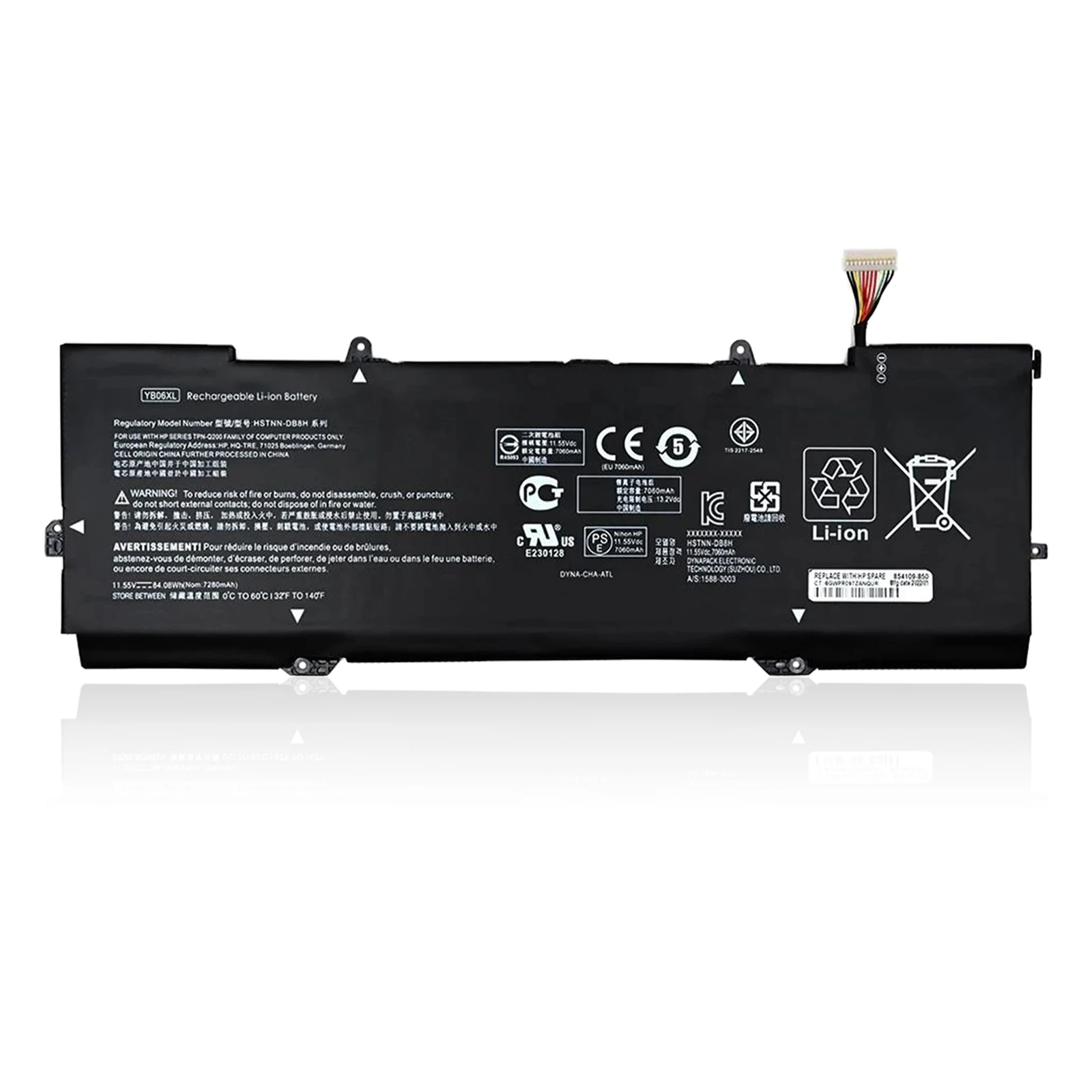 Imagem -03 - Yoofan-bateria Original Genuína do Portátil para hp Spectre Yb06xl 11.55v Hstnn-db8h X360 15-ch 928372855 Ybo6xl Novo 2023