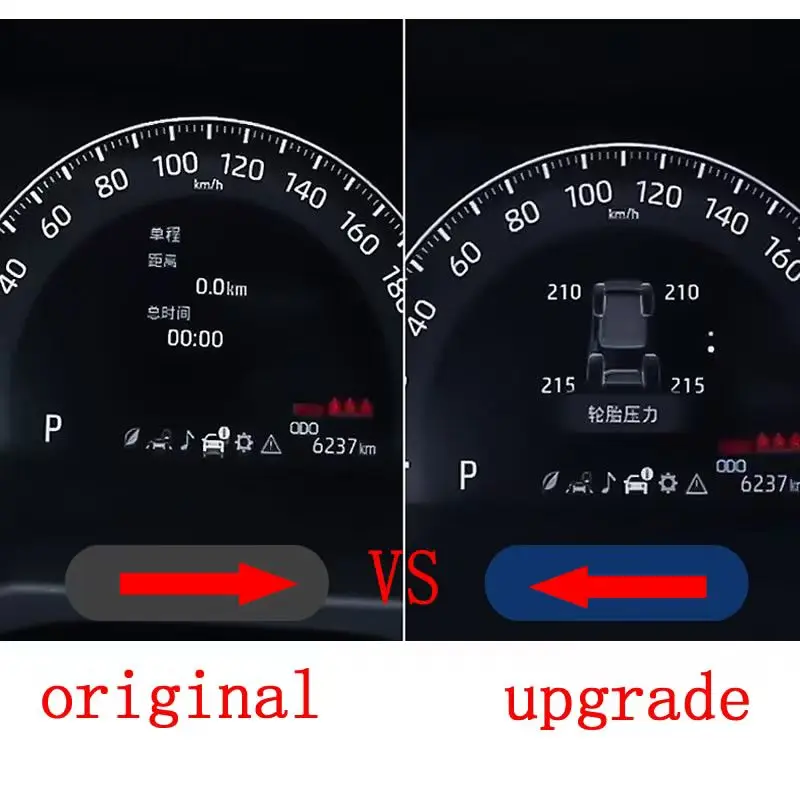 نظام مراقبة مستشعر ضغط الإطارات TPMS للسيارة الذكية لسيارة Toyota Rav4 2019-2024 Xa50 شاشة LCD رقمية إنذار أمان السيارات