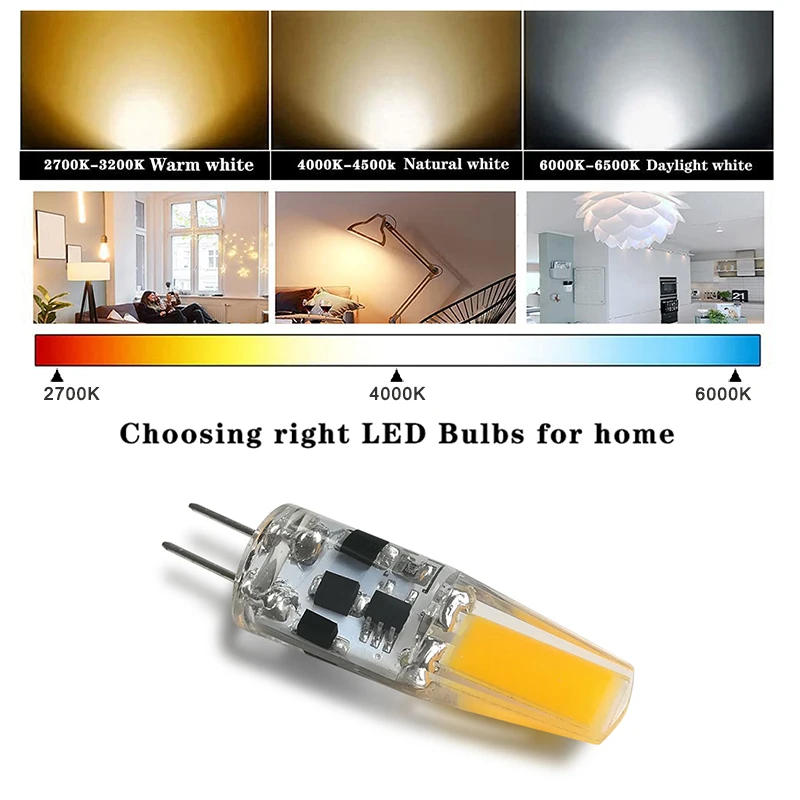 Dimmable G4 Led Bulb 12V 24V 3W Bright Mini Capsule LED Silicone Lamp For Chandelier Lamp Bi Pin  G4 Cob Light bulb