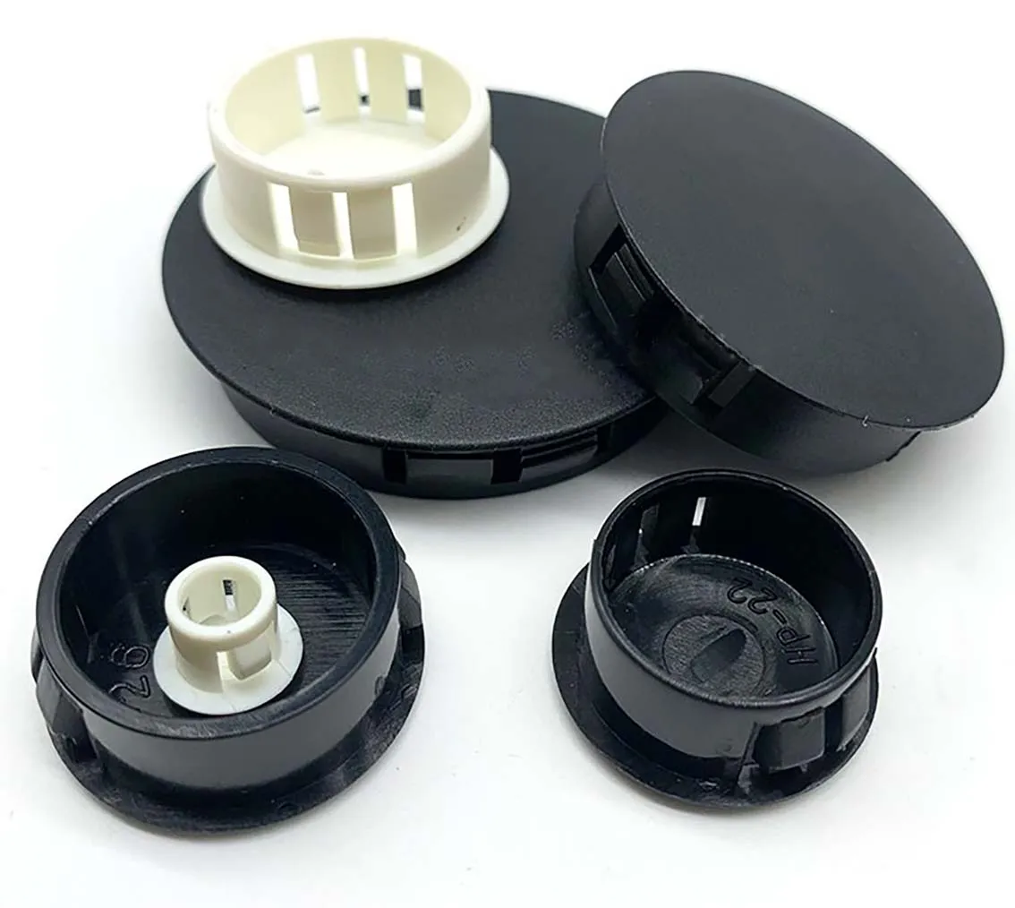 5/10/20pcs Nylon Round Snap-on Plug 6mm 8mm 10mm-30mm Black/White Plastic Hole Caps Blanking End Caps Seal Stopper