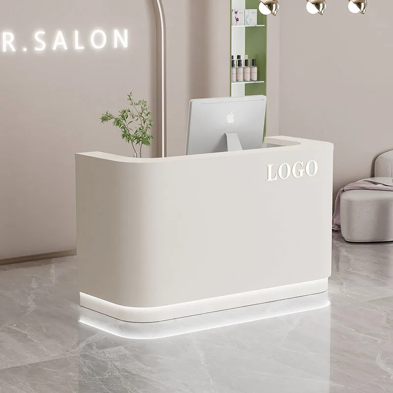 Counter Modern Reception Desk Beauty Salon Standing Supermarket Checkout Reception Desk Retail Mostrador Oficina Furniture HDH