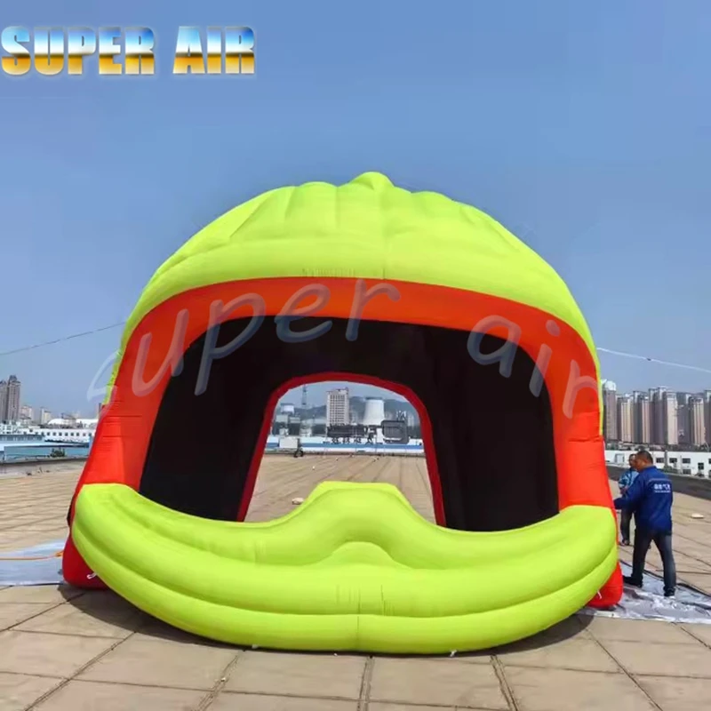 نموذج خوذة قابل للنفخ بالهواء الفائق قوس قابل للنفخ مع مروحة للعرض التجاري
