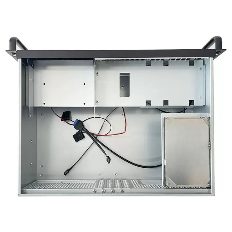 for 2U Short Depth 300mm Rackmount Chassis Support ATX Motherboard with 2x 80mm Fans