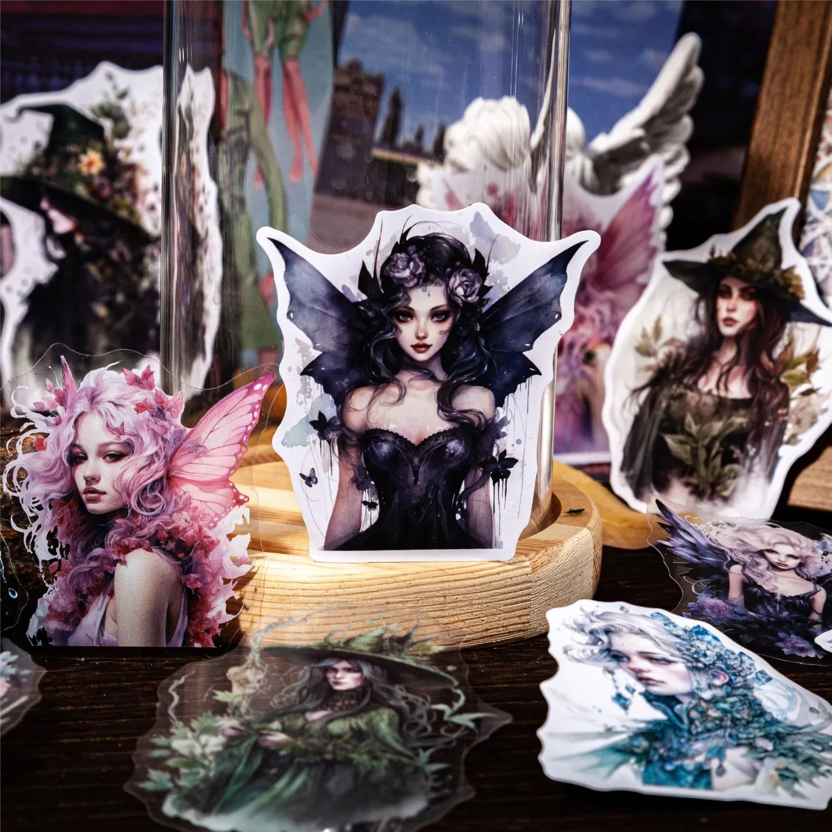 10pcs Magic fairy series Background Sticker Pack for Handbook Collage Backing Decoration Label Stickers Album DIY Scrapbooking