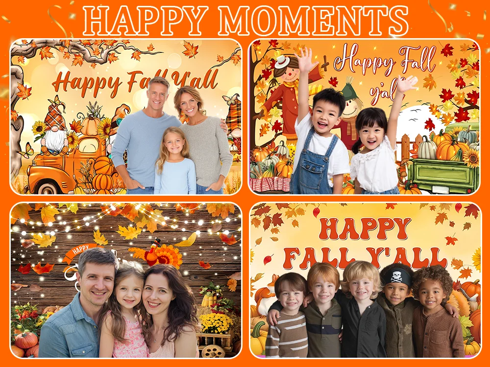 مرحبا الخريف خلفية الديكور اليقطين التصوير الفوتوغرافي خلفية راية مابل ليف صور الدعائم لتزيين حفلة عيد الشكر #4