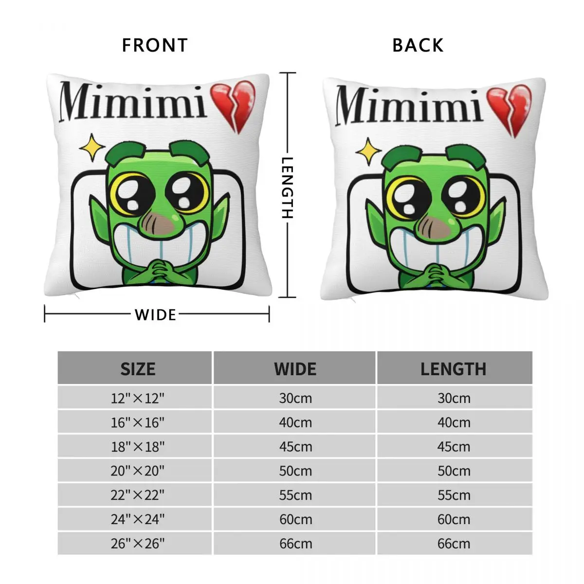 الصدامات Royalees عفريت البكاء MeMeMe سادات غطاء الوسادة رمي غطاء وسادة ديكورات المنزل مربع أحجام متعددة #4