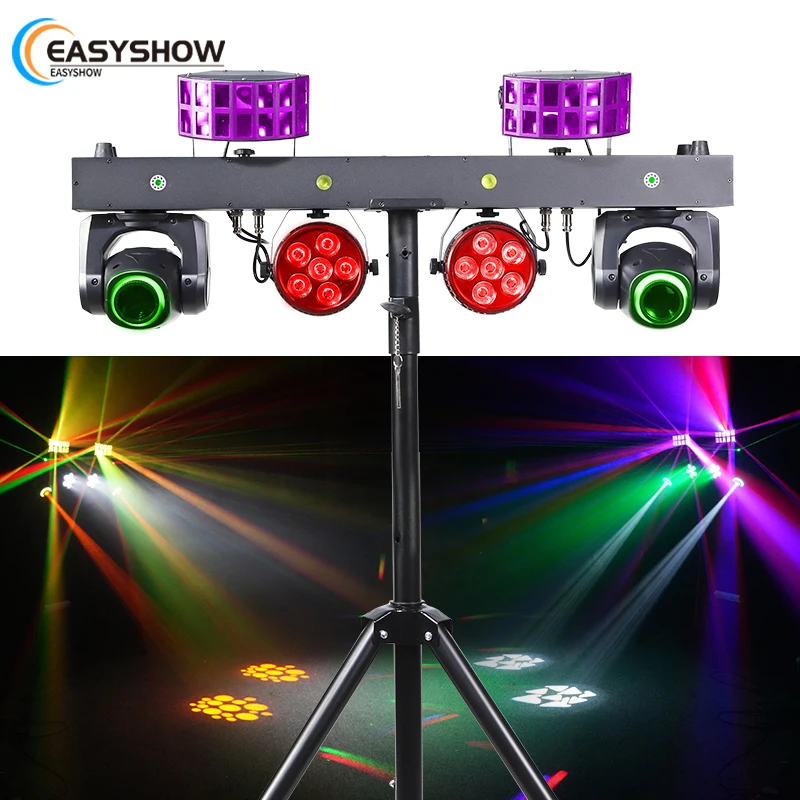 Dj Lights Disco Dj Equipment Gig Bar 5in1 Professional Portable Led Par Bar Stage Lighting With Stand