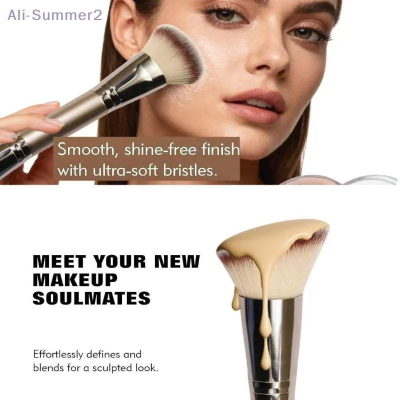 Dual-Ended Foundation Brush Double-Ended Powder Blush Concealer Brush Contour Brush Rouge Brush Makeup Brush Professional