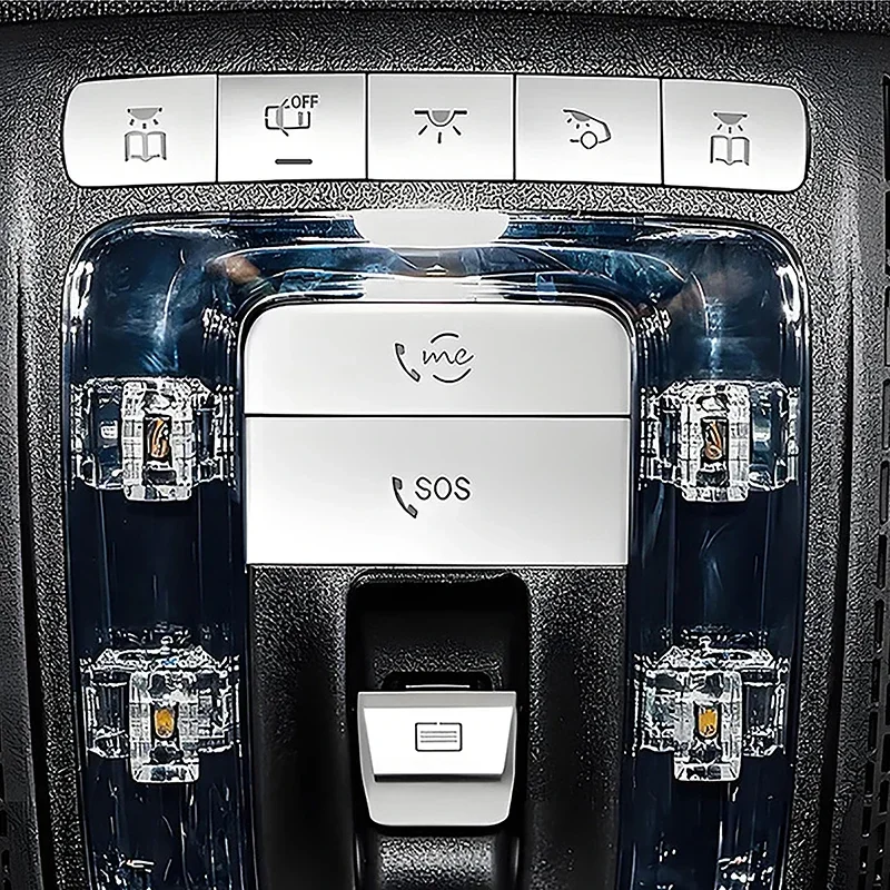 Кнопки лампы для чтения на крыше, декоративные наклейки для Mercedes Benz GLB GLA CLA GLE GLS A Class X247 H247 C118 W167 X167 W177