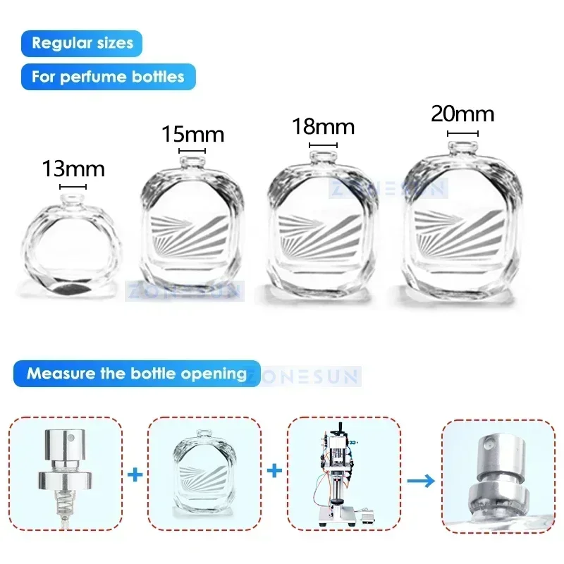 ZONESUN ZS-YG08 Semi automatic Pneumatic Perfume Bottle Crimping Capping Machine