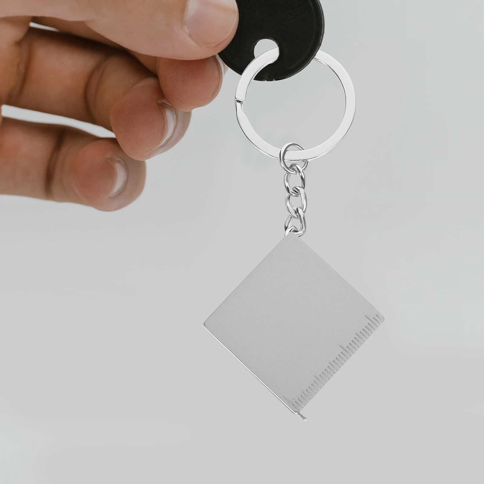 

2 Pcs Measuring Tape for Clothes Metal Keychain Mini Measure Cm Retractable Wallet Portable Tiny Travel
