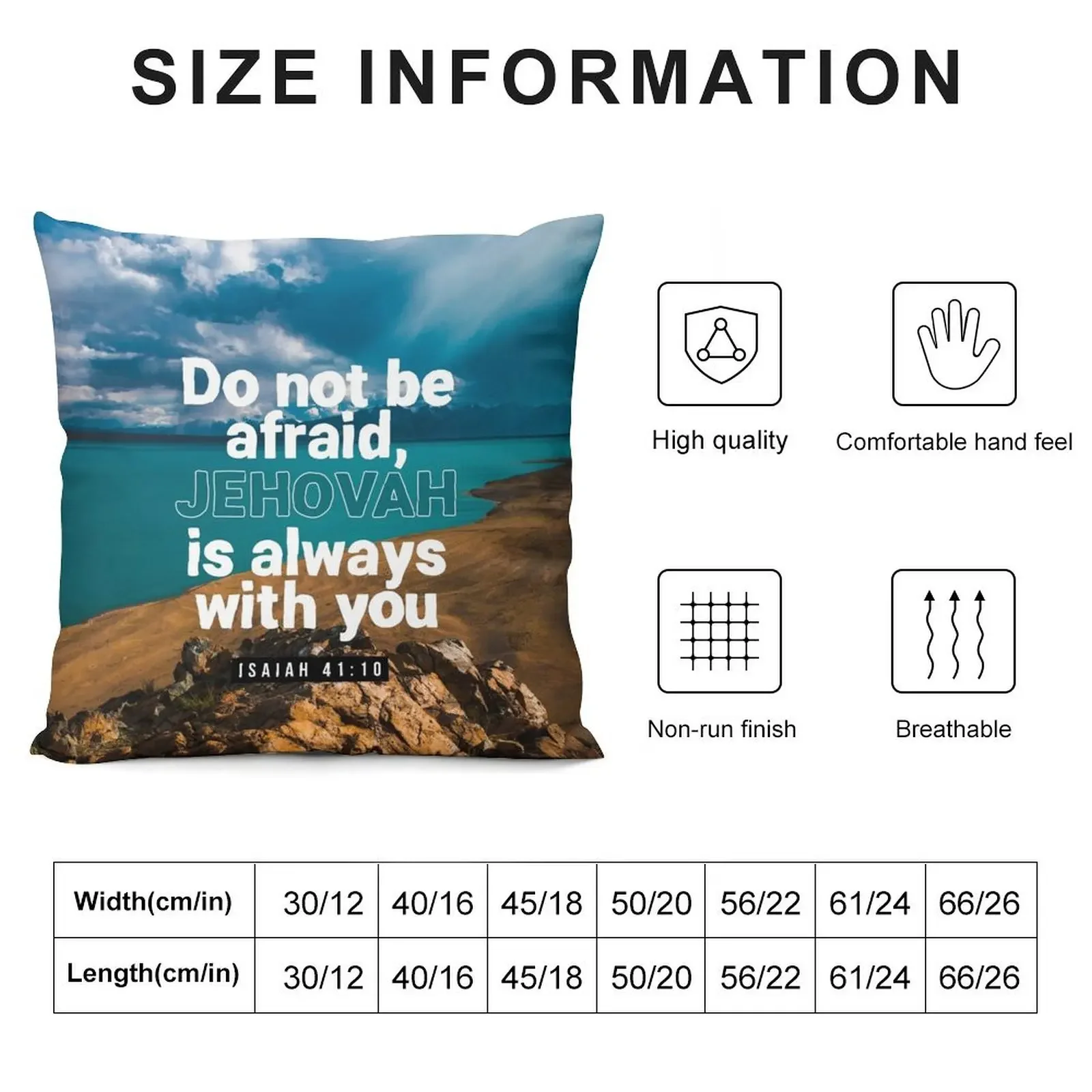 Jehovah is always with you Throw Pillow Luxury Cushion Cover luxury home accessories pillow