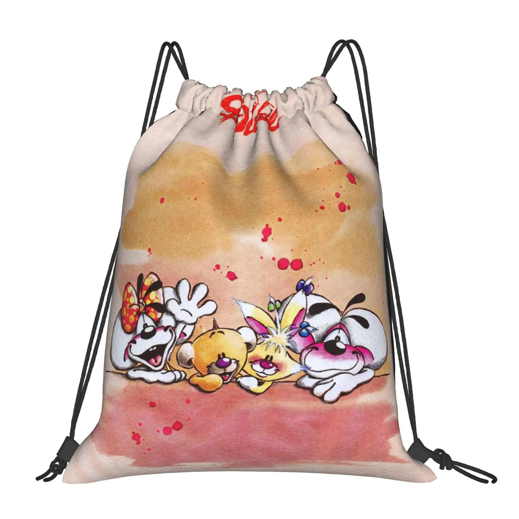 

Мультяшный рюкзак-мешок D-Diddl Rat с милым рисунком, на шнурке, для спортзала, водонепроницаемый, для велоспорта