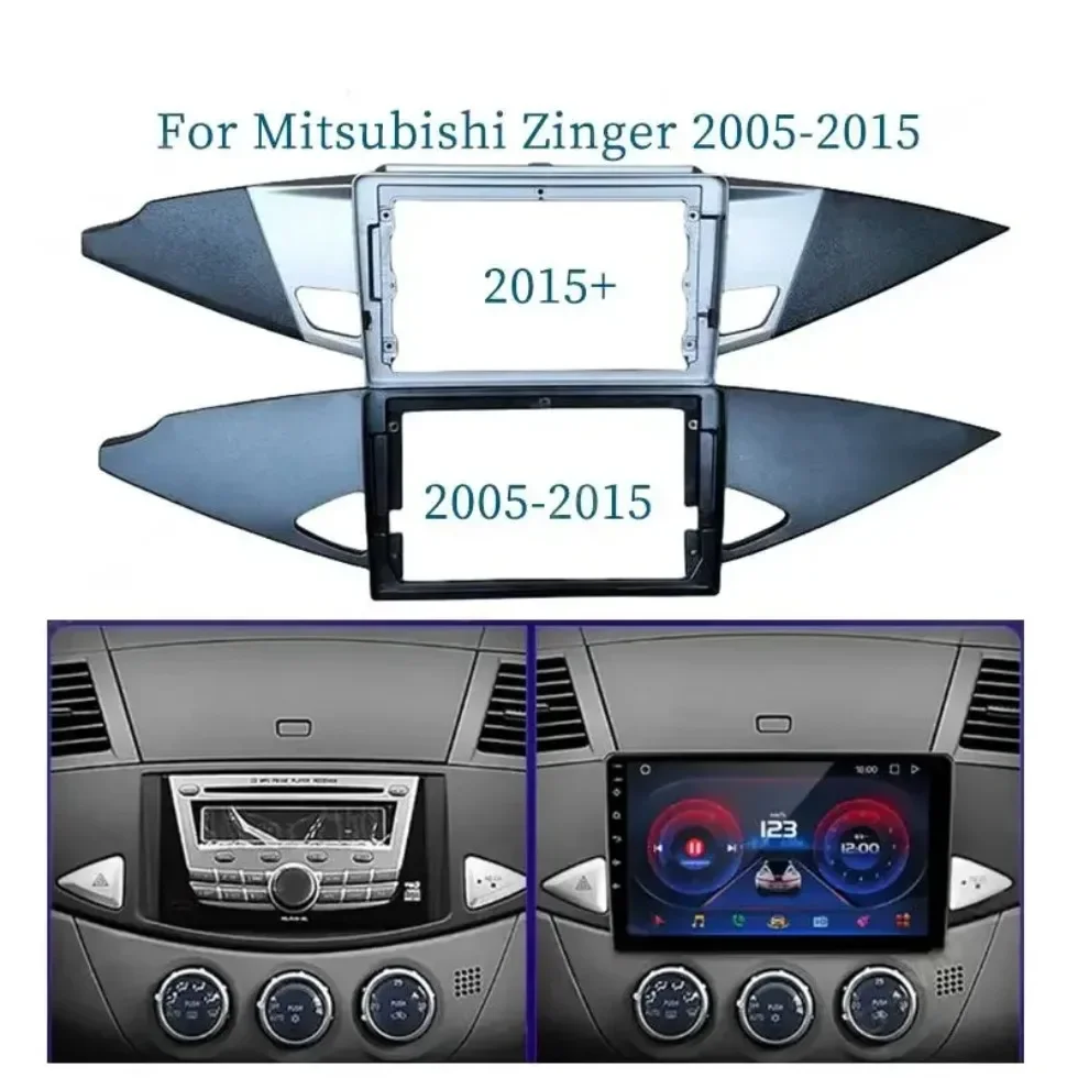 For Mitsubishi Zinger 2005-2015 9 Inch Car Frame Fascia Adapter Android Radio Dash Fitting Panel Kit