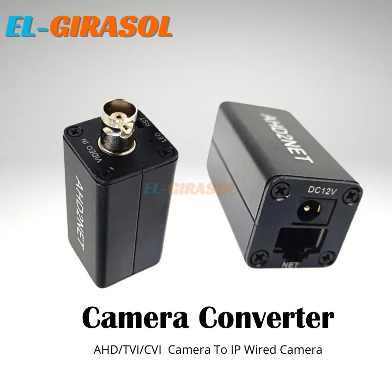 

AHD To IPC Converter 720P/1080P AHD/TVI/CVI PAL/NTSC Camera To IP Wired Cam Converter BNC Input RJ45 Output H.265 ONVIF Adapter