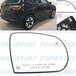 For Jeep Compass 2017 2018 2019 2020 2021 US Version Right Side Heated Blind Spot Rear Mirror Glass Car accessories 68368582AA