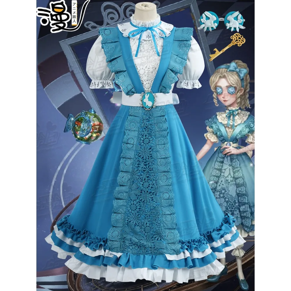 Identity V Journalist Alice Dress Cosplay Costume Full Set for Comic Convention Performance