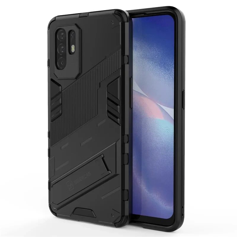 For OPPO A94 A95 5G Armor Shockproof Phone Case Back Cover Magnetic Kickstand Anti-Fall Protect Coque Cases