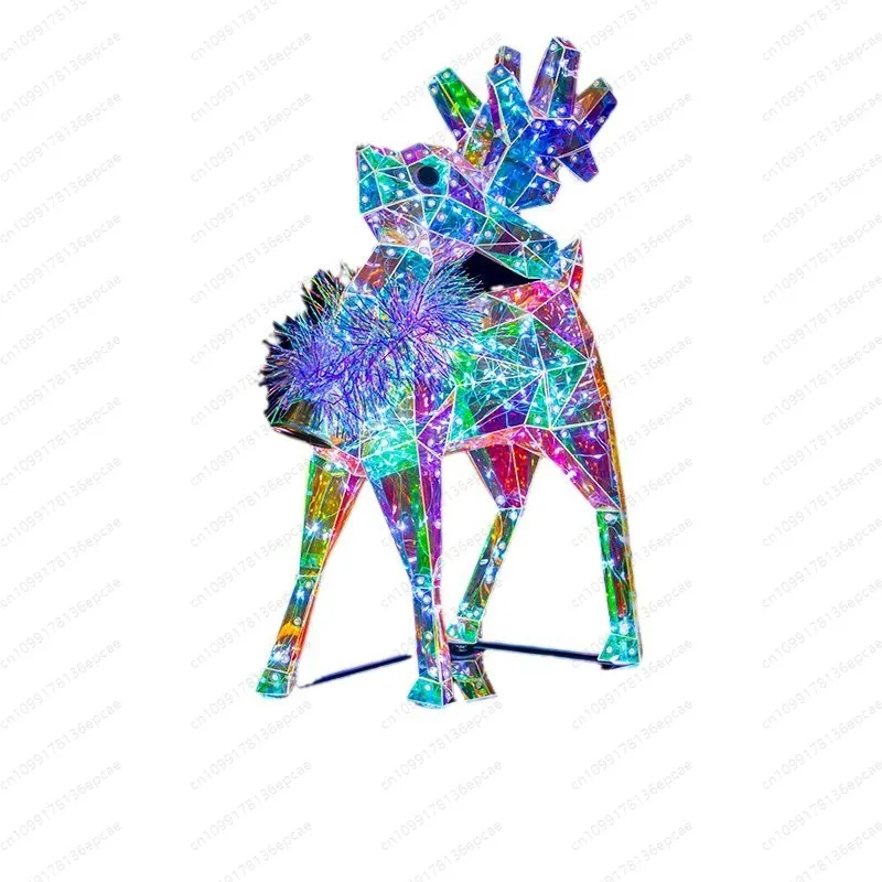 Christmas Symphony Glowing Deer Creative Ornament Christmas Theme Party Venue Arrangement Ambient Decorative Lights