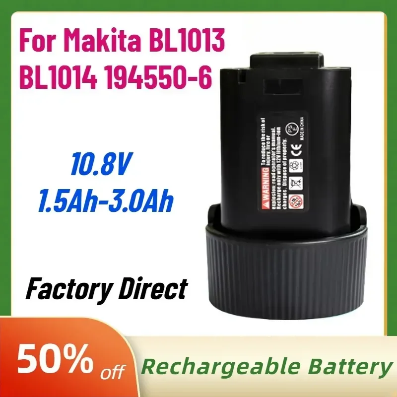 

New 10.8V 1.5Ah-3.0Ah Battery for Makita BL1013 BL1014 194550-6 Factory Direct Sales Power Tools 18650 Rechargeable Battery