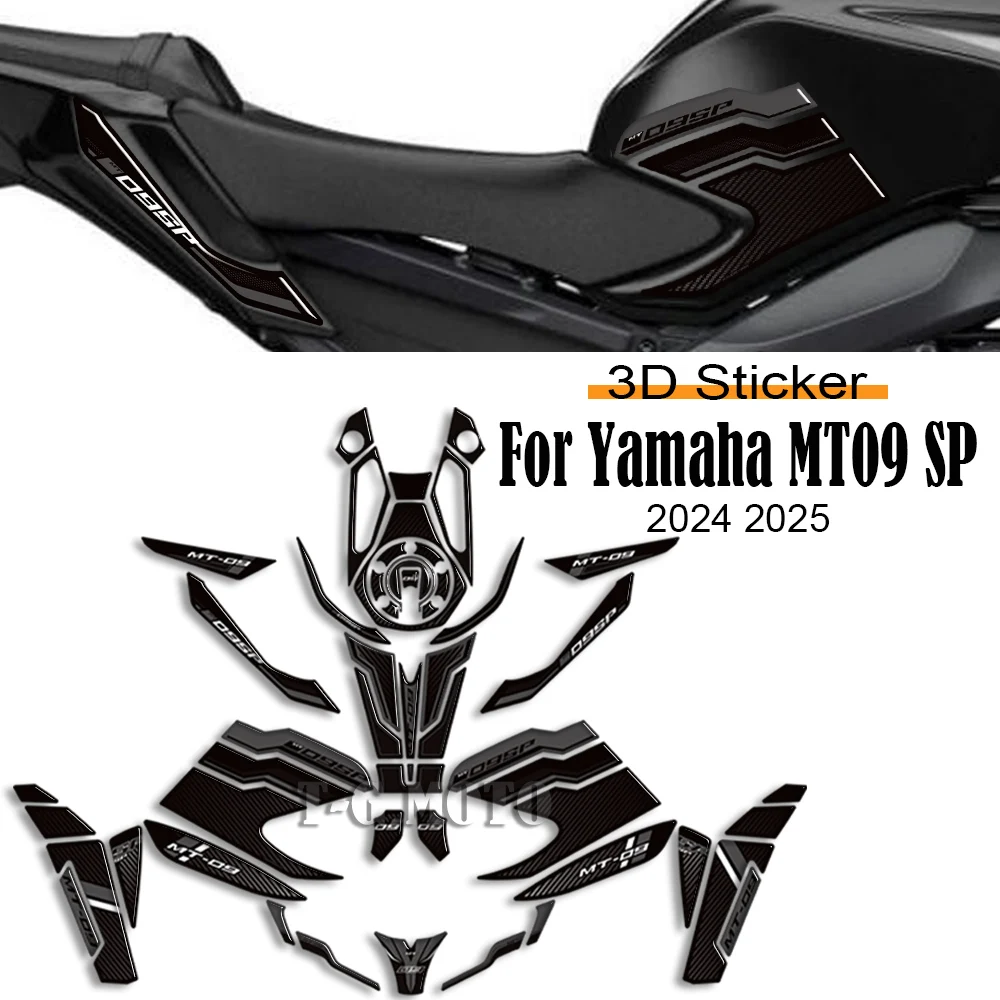 

For Yamaha MT-09 MT09 MT 09 SP Motorcycle Tank Pad Side Grips Gas Fuel Oil Knee Protector Stickers Decals 2024 2025
