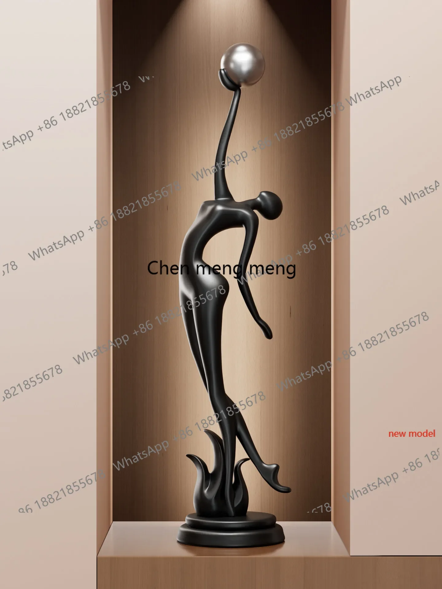 AB03Italian minimalism, sculpture porch ornaments, light luxury and high-end vertical living room, TV cabinet decorations