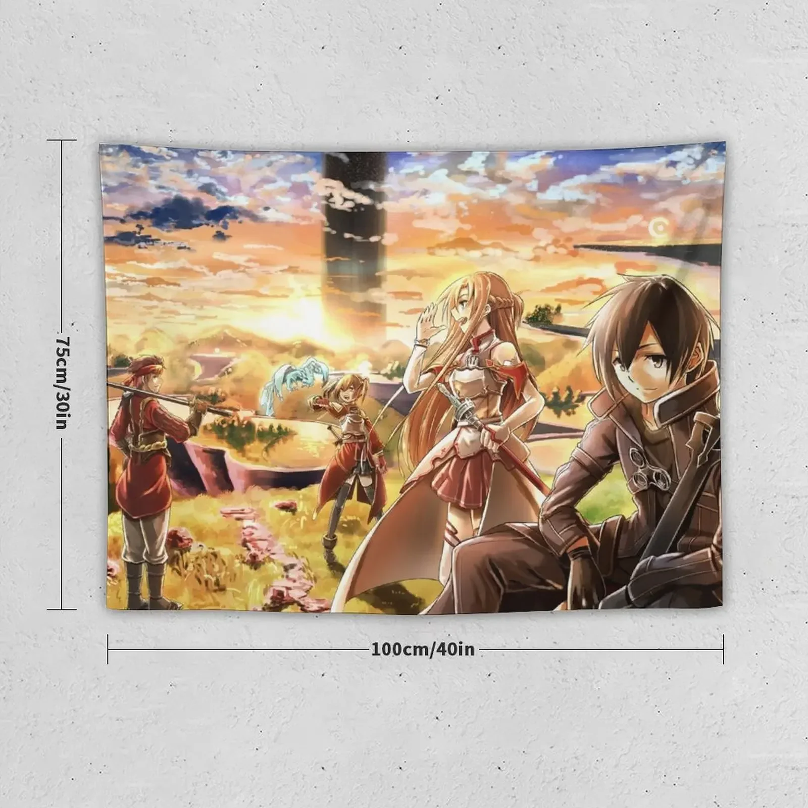 Final Mision Kirito Team Tapestry Wall Art Things To The Room Home Decor Aesthetic Anime Decor Tapestry