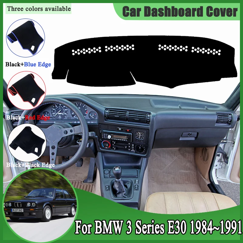 ل BMW 3 سلسلة E30 اكسسوارات 1984 ~ 1990 1991 غطاء لوحة سيارة داش حصيرة داشمات داش مجلس وسادة الشمس الظل السجاد التبعي #1