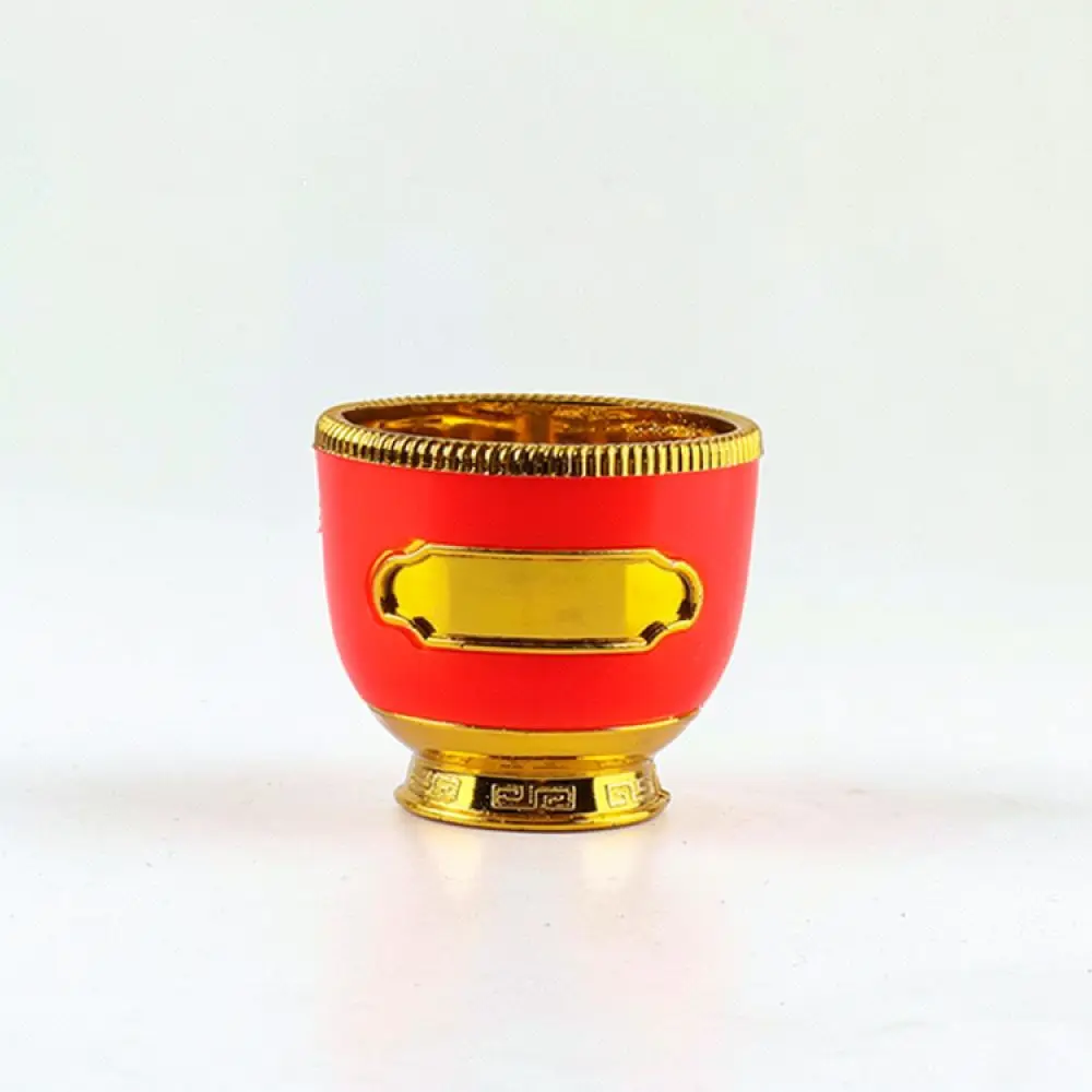 Sacred Religious Offering Set Plastic Gold Wine Pot Tea Kettle Worship Cup Lotus Plate For Home Altar Temple Decoration