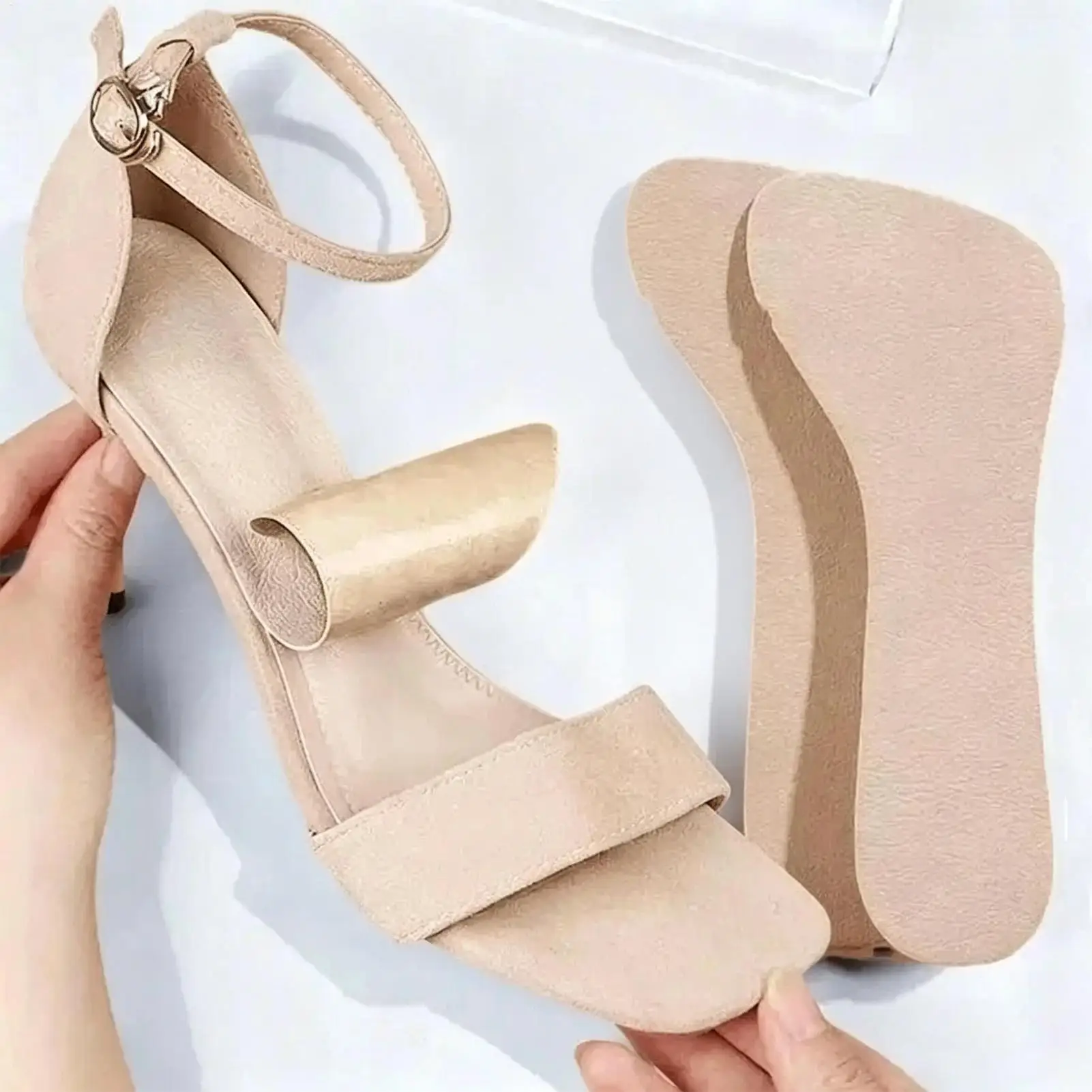 Sandal Insoles Women Anti Slip Adhesive 3/4 Invisible Shoe Cushion High Heel Inserts for Shoe Flats Boots Commuting Walking