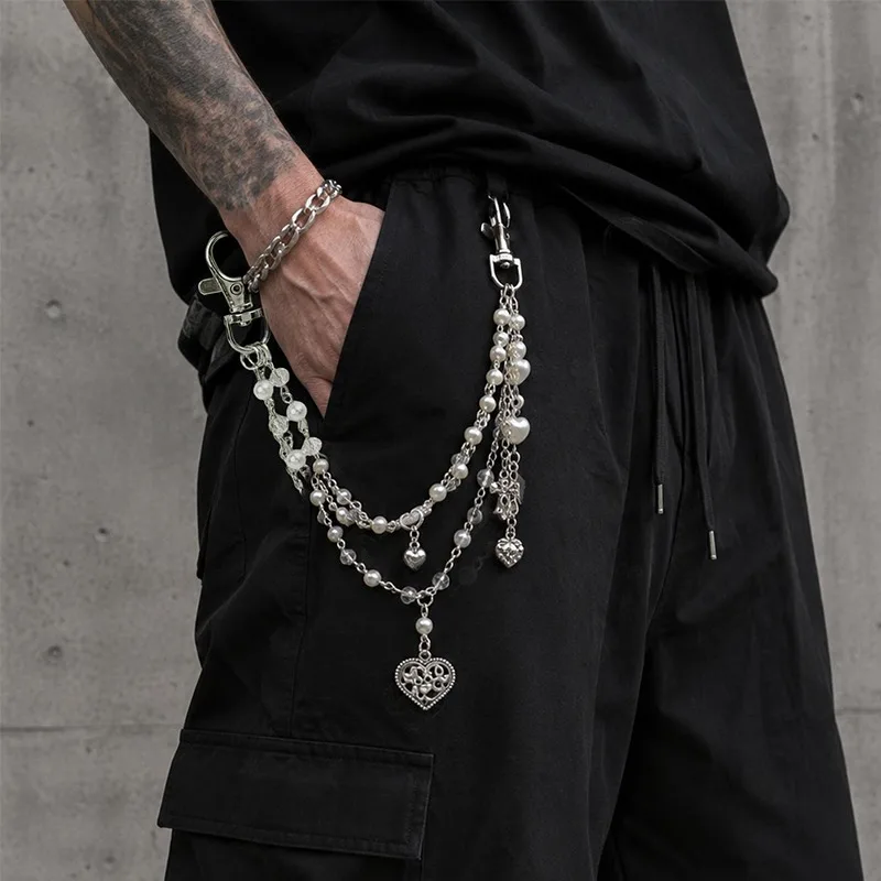 Layered Chain Handbag Pendant for Purse Charm Cross Heart Star Design 3D Texture Sturdy Alloy Easy Attach Backpack Keychain Gift