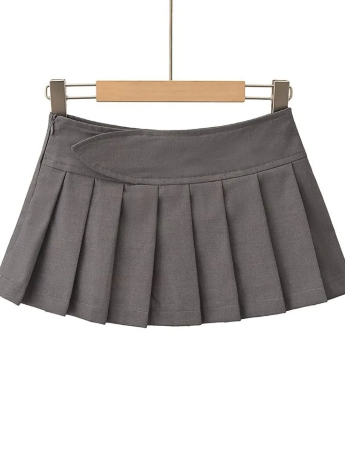 Damska spódnica Slim Aline Pleated ort Color High Waist Street Sle A-Line Summer Collection