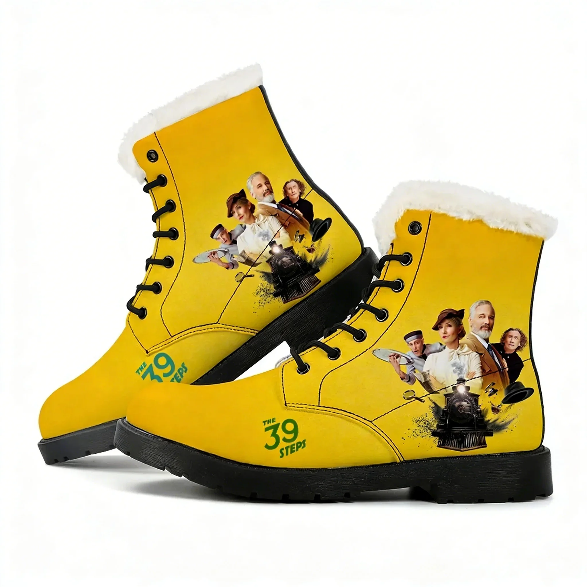 

The 39 Steps Plush Boot Men Women Teenager Casual Shoe Outdoor Warm Boot High Quality Personalized Fashion Pattern Custom Shoes