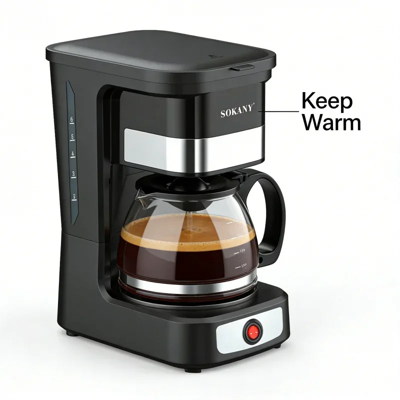 

1.5L American Drip Coffee Maker 950W Power 24-Hour Reservation Insulation 750ML Cross-border EU US Standard 04045