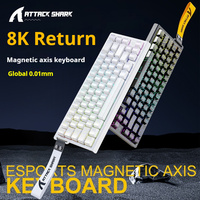 Attack Shark X68HE Magnetic Axis Mechanical Keyboard Contour Side Carving Wired RGB Esports Rt Adjustable Game Keyboards Gift