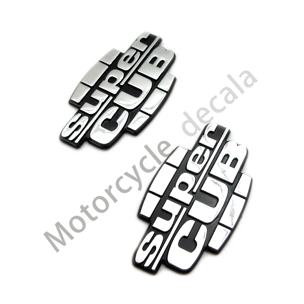 For Honda Super CUB C70 90 110 C125 1 Pair Motorcycle Fuel Gas Tank 3D Plastic Supercub Emblem Badge Decoration Decals Stickers