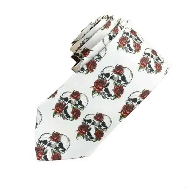 Y5JD MEN MEN'S HALLOWEEN موضوع NECKTIE لمناسبة المهرجان مناسبة ناعمة من البوليستر المقاوم للبوليستر