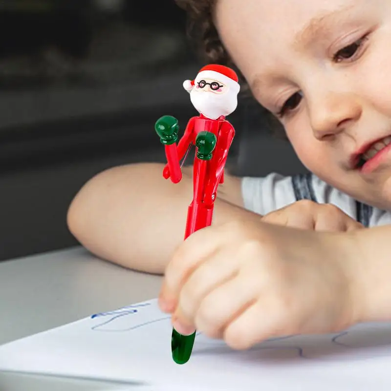 ปากกาลูกลื่นคริสต์มาสปลอดภัยปากกามวยรูปซานตาคลอสปากกาลูกลื่นแห้งเร็วปากกาซานตาคลอสปากกาสนุกสําหรับทุกวัน