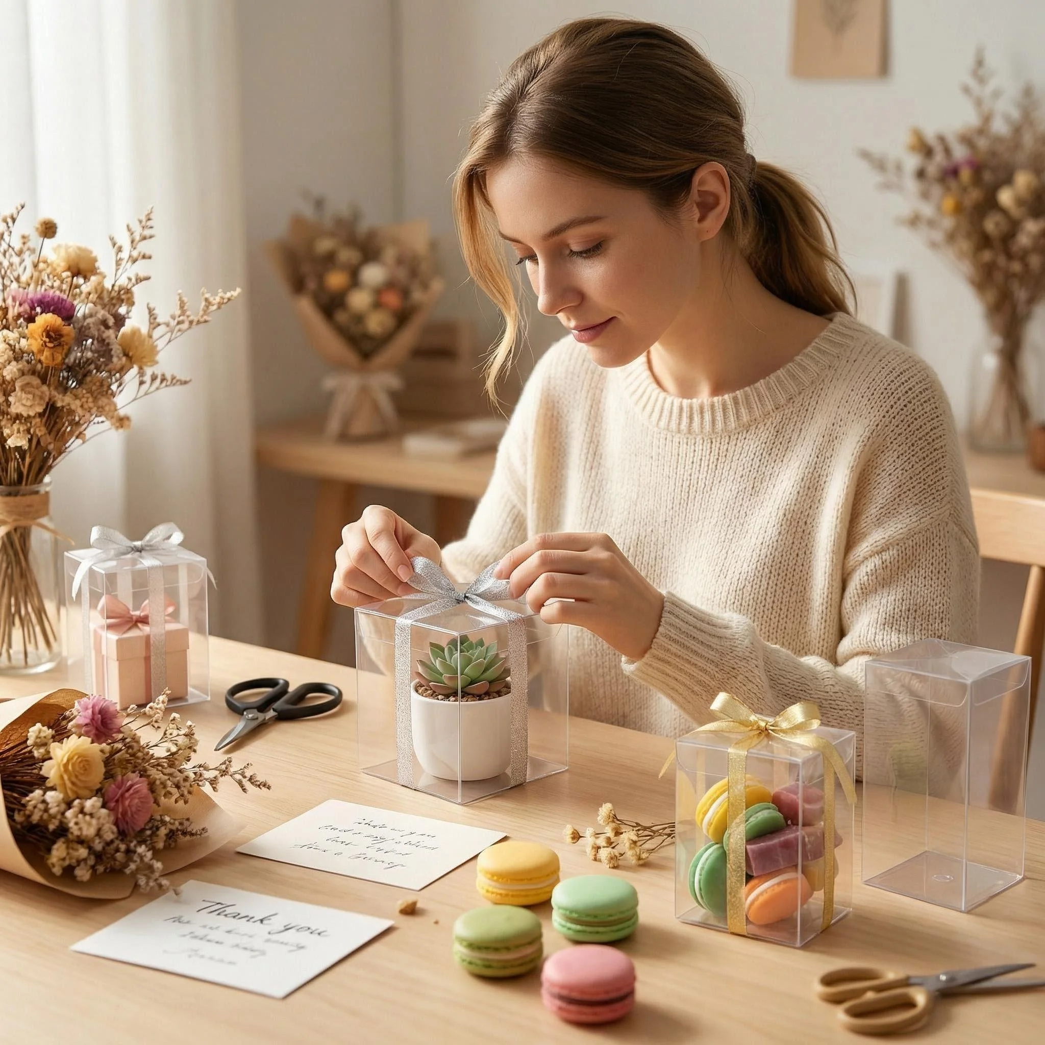 10 Stück Klare Plastik-PET Faltbare Quadratische Displayboxen PVC Einzelhandels-Geschenkverpackung Transparente PP Aufbewahrungsbox für Figuren – Detail 5