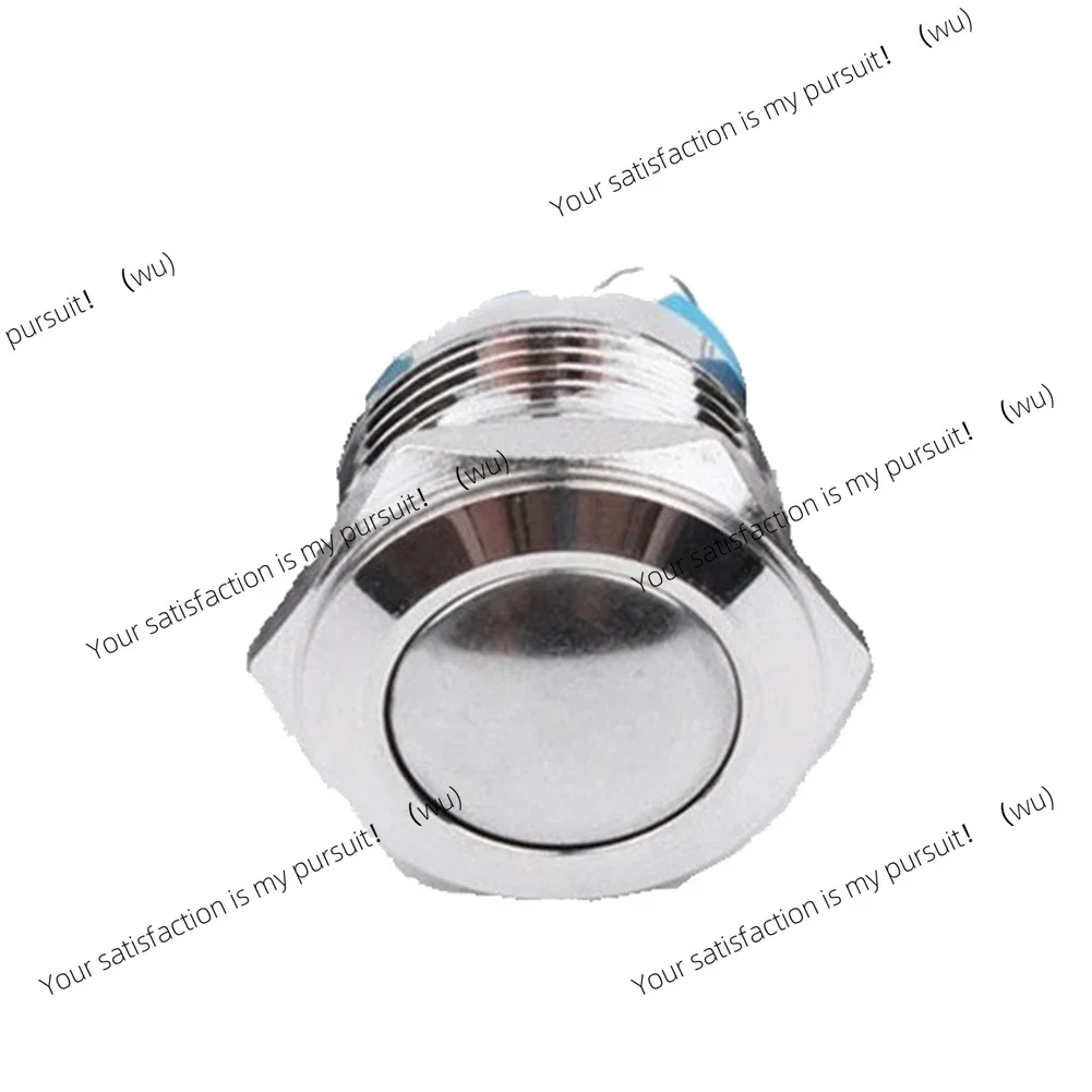 12V Waterproof Momentary Switch High Flat Ball Head Horn Switch Metal Push Button ON/OFF Self-reset Car Accessories