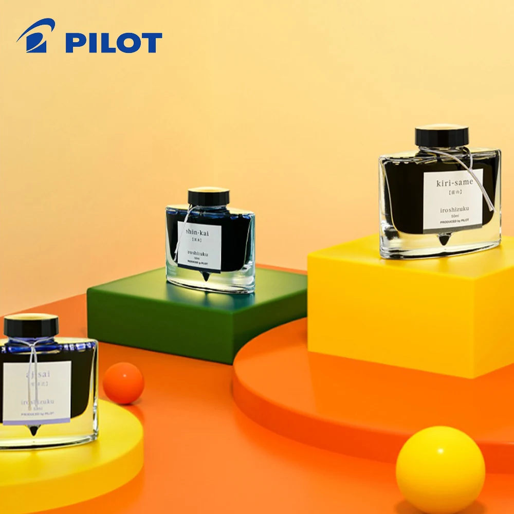 PILOT Color Ink Ink-50 Iroshizuku Large Bottle 50ml Non Carbon Natural Color Fountain Pen Water Universal Color 24 Colors