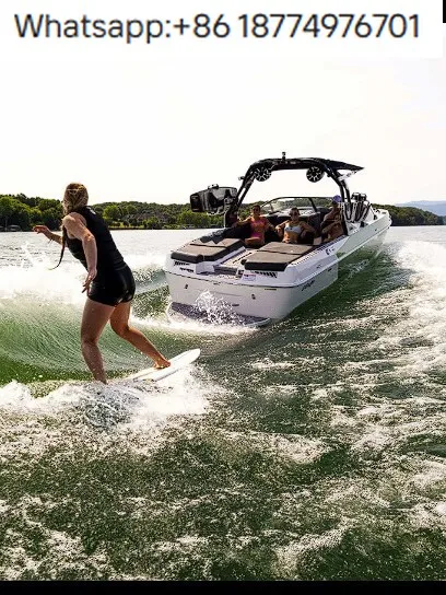 New Leisure Party Outboard Motor FRP Fishing Boat for Surfing Sports Entertainment Tugboat Use