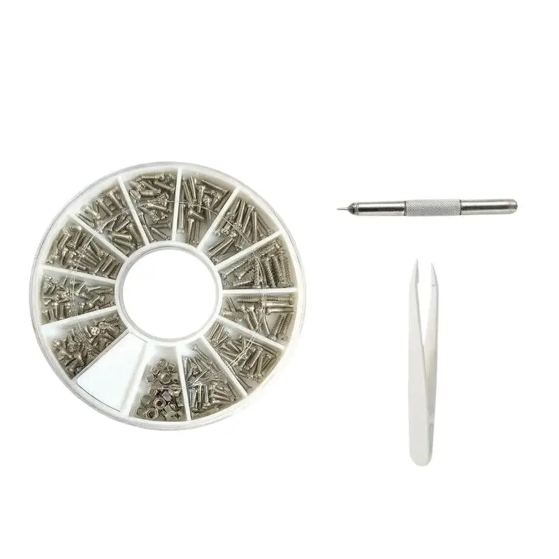 1 Set Mini-Präzisionsschraubendreher-Set zur Reparatur von Brillen, inklusive Schrauben und weichen Nasenpads für Lesebrillen. – Detail 7