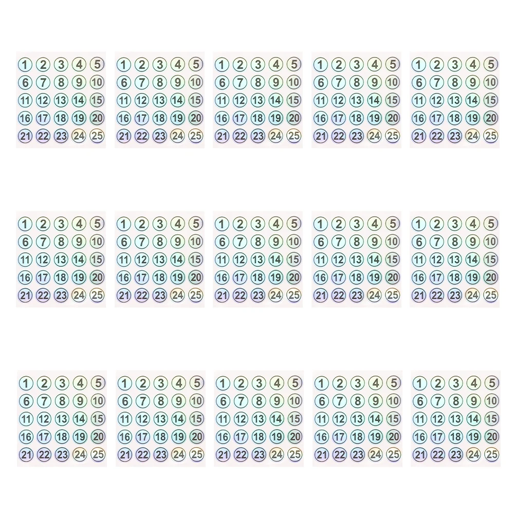 

15 листов наклейки с маленькими номерами 1-25 самоклеящиеся водонепроницаемые наклейки для контейнеров, коробок, инвентарь, чашка, идентификация бутылки