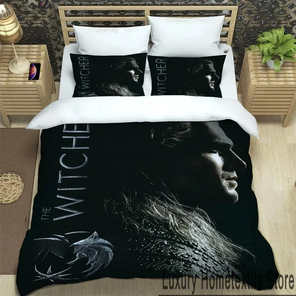 W-Witcher Game Bedding Set Duvet Cover Bed Set Quilt Cover Pillowcase Comforter king Queen Size Boys Adult Bedding Set